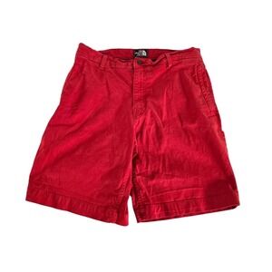 The North Face‎ Mens Red Shorts Size 32 Preppy Pocket Outdoor